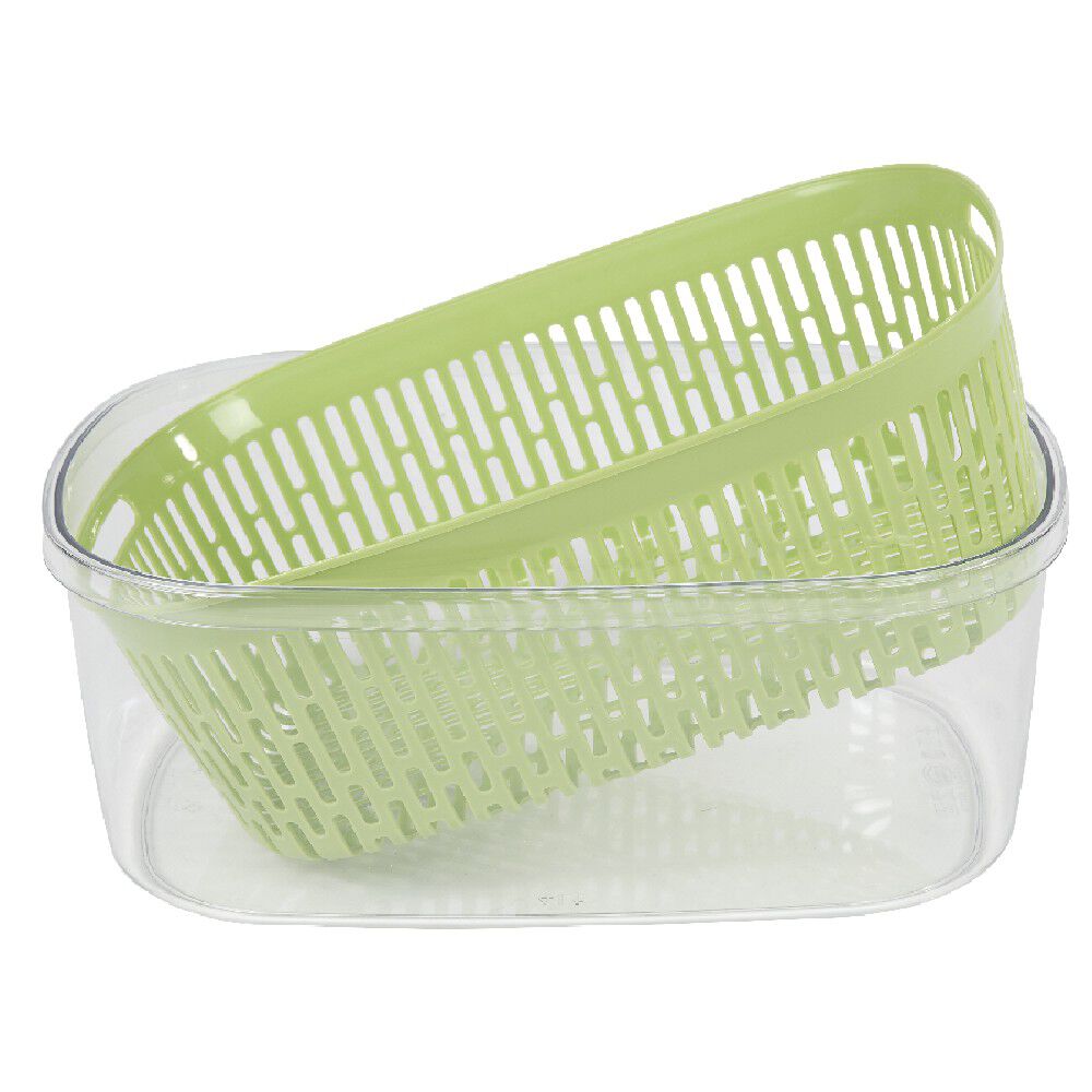 Boîte alimentaire hermétique avec panier fraîcheur 4 L vert
