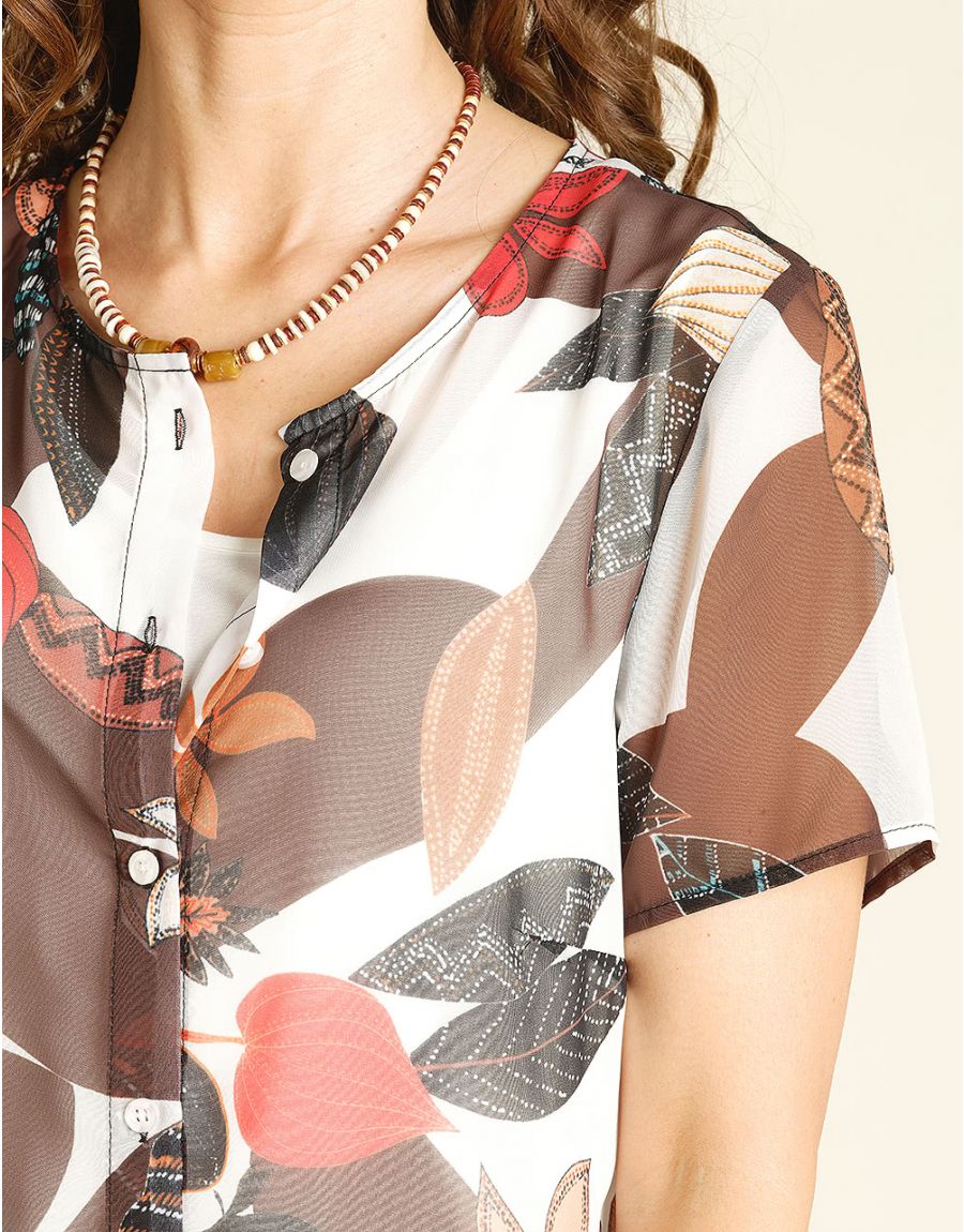 Tunique en voile marron
