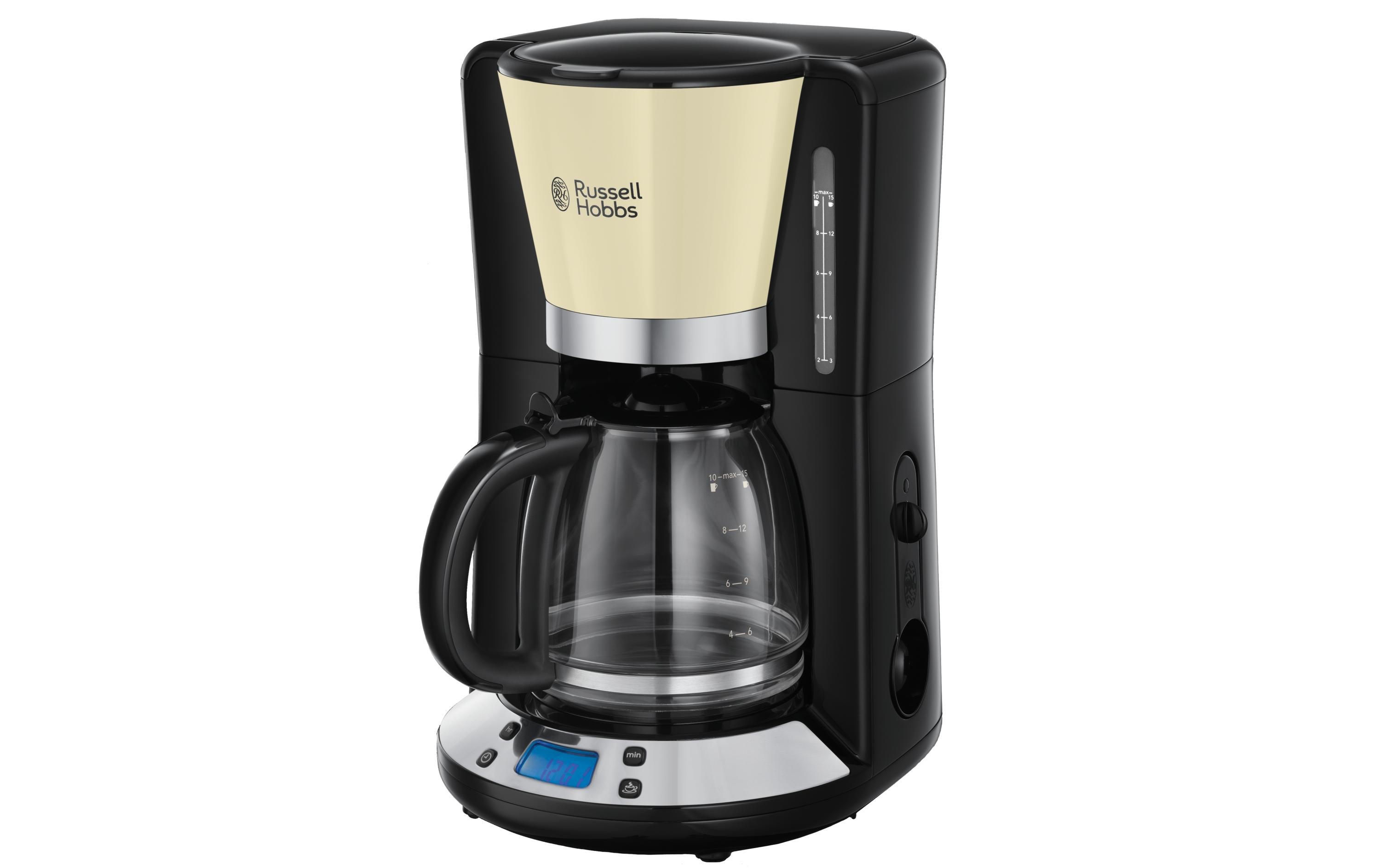 Filterkaffeemaschine Colours Plus Crème/SchwarzGlas-Kaffemaschine