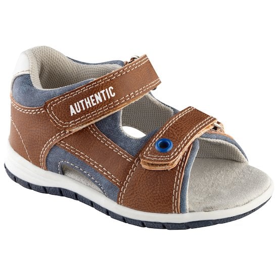 Sandales à velcro   Marron        de               P'tit Bisou premiers pas