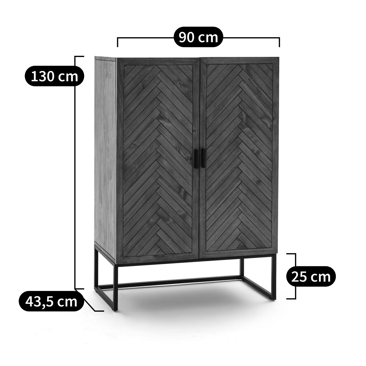 LA REDOUTE INTERIEURS<br>Aparador com 2 portas Nottingham