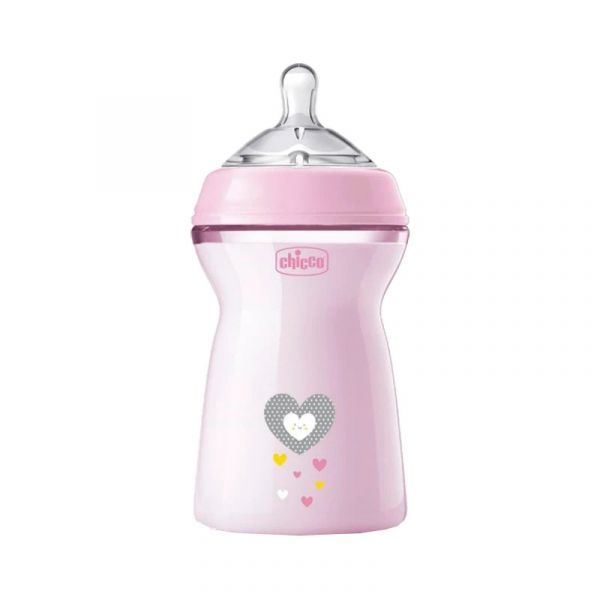 Chicco Biberão Natural Feeling Rosa 6m  330ml