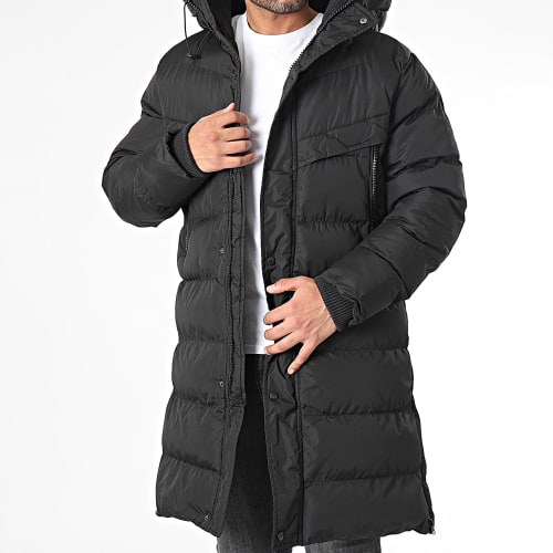 Doudoune Capuche Longue Noir
