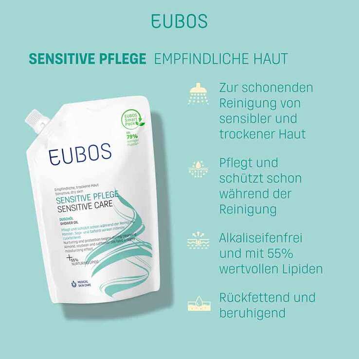 Eubos Sensitive Dusch Öl F Nachfüllbeutel, 400 ml