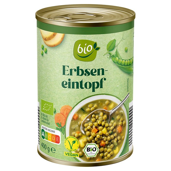 BIO Bio-Suppe/-Eintopf 400 g, Erbseneintopf