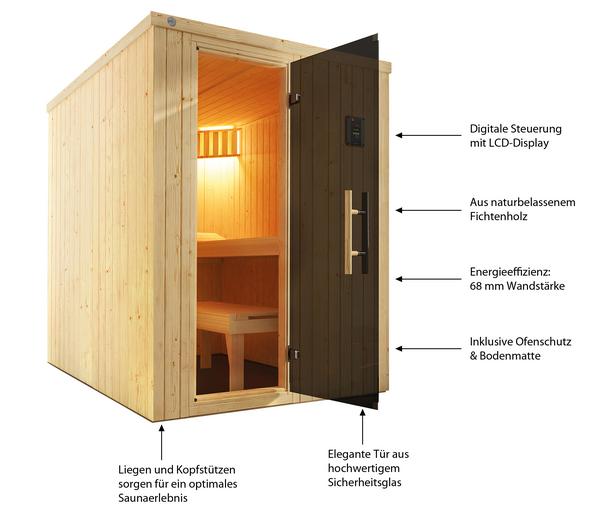 Weka Sauna Kaarina mit Glastür