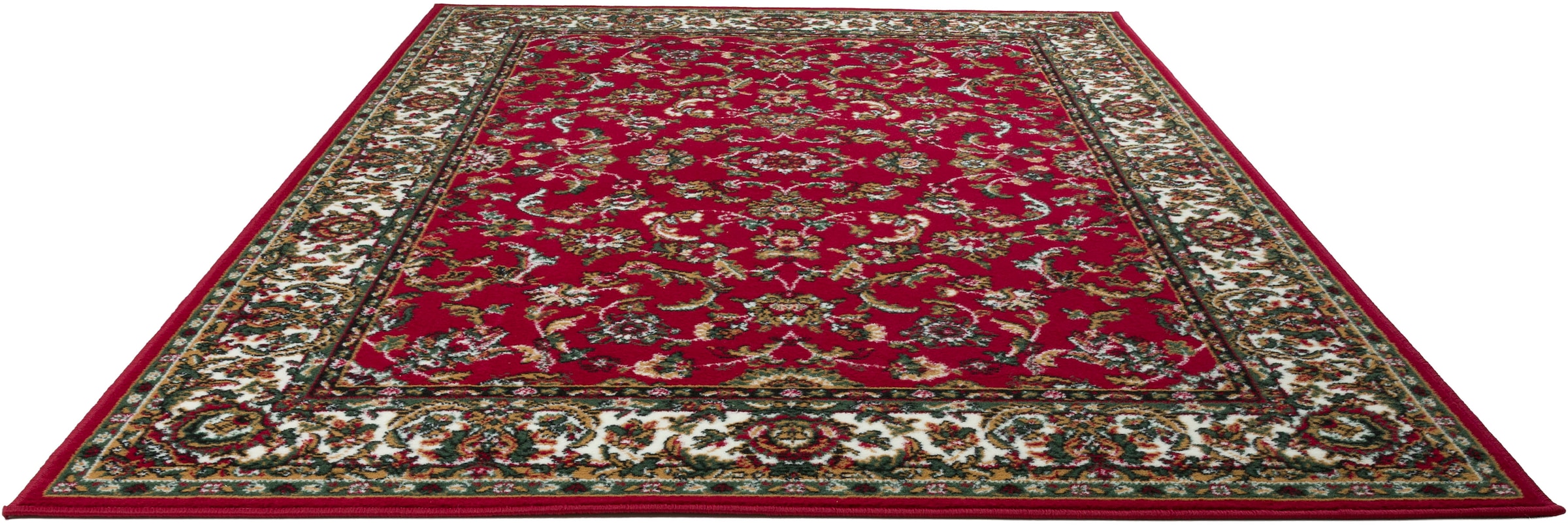 GOODproduct Teppich »Ezzo, mit Bordüre, Kurzflor, Made in Belgium« rechteckig 7 mm Höhe Orient-Optik, Teppich,  Wohnzimmer, Esszimmer, Schlafzimmer