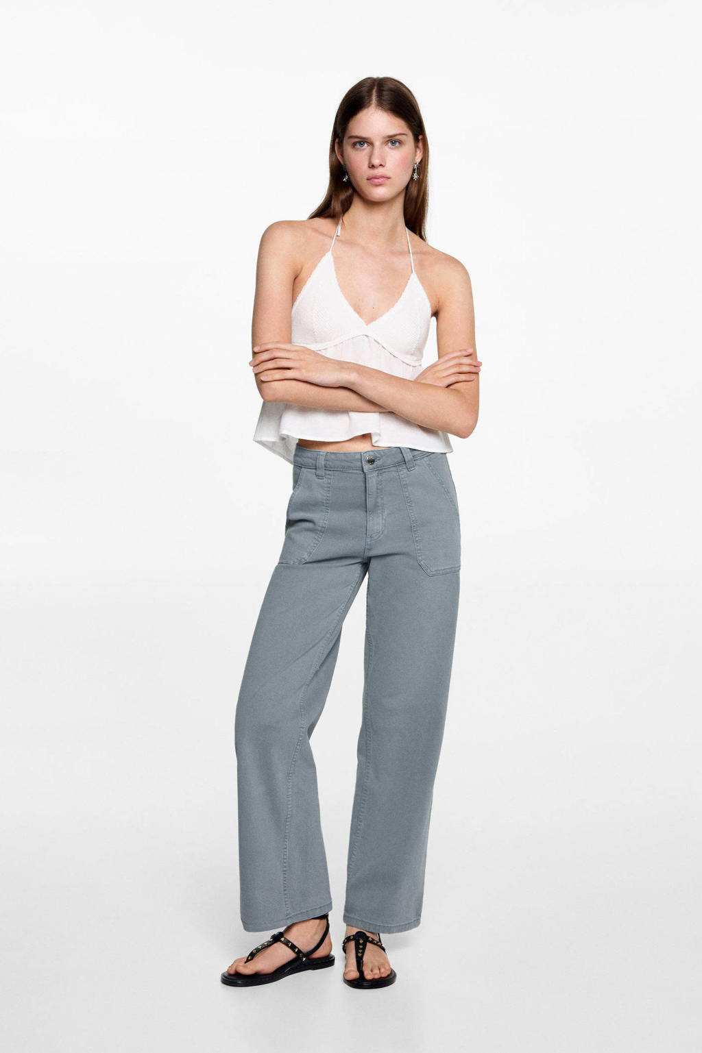 MANGO TEEN bootcut jeans middenblauw