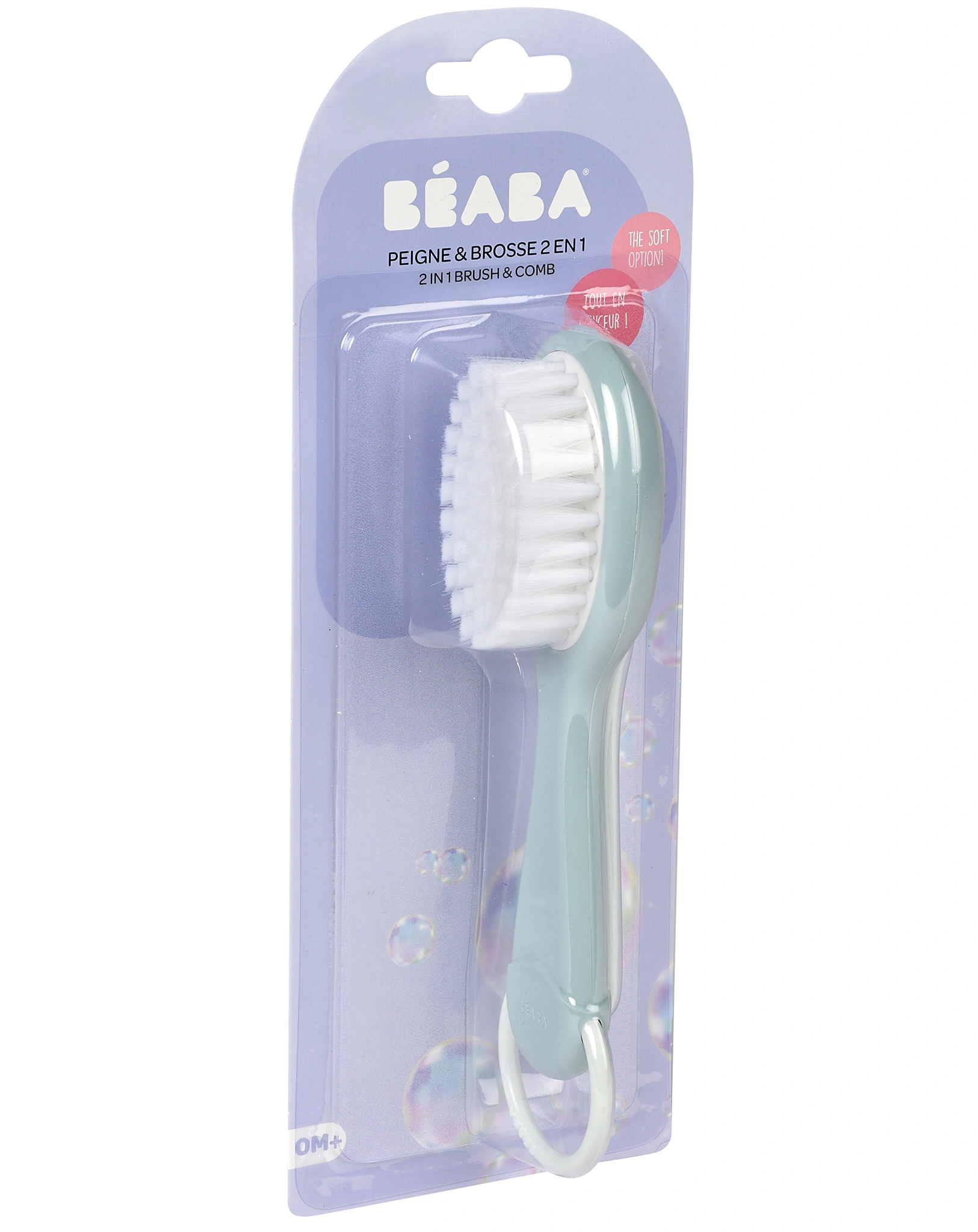 Haarbürste BABY CARE mit Kamm in green blue