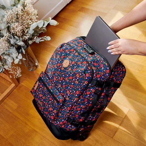 Valise souple 2 roues small Maupiti rouge