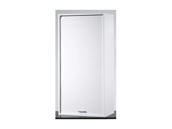 Armoire de cuisine large à rideau blanc Couna L 60 x H 124cm