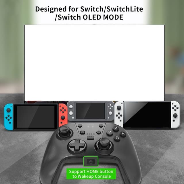 Trådløs spilcontroller kompatibel med Nintendo Switch/Lite/OLED/PC/Steam Deck