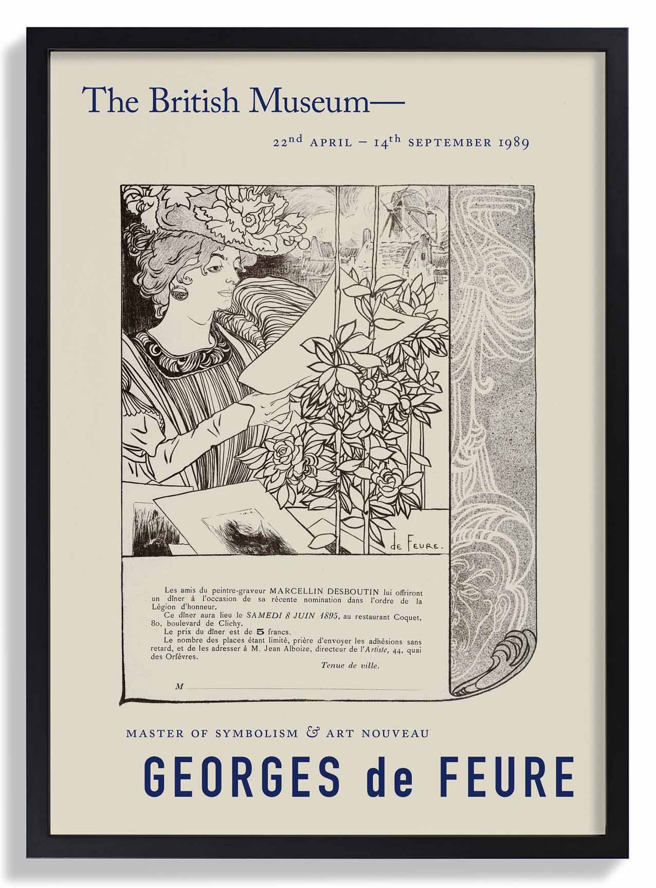Georges de Feure Dinner-Einladung Ausstellung