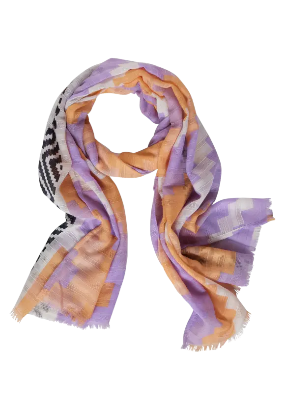 Print Longschal - shiny lilac