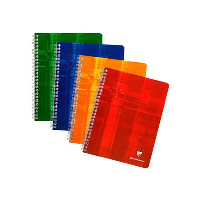 Clairefontaine - Cahier à spirale 17 x 22 cm - 100 pages - petits carreaux (5x5 mm) - disponible dans différentes couleurs