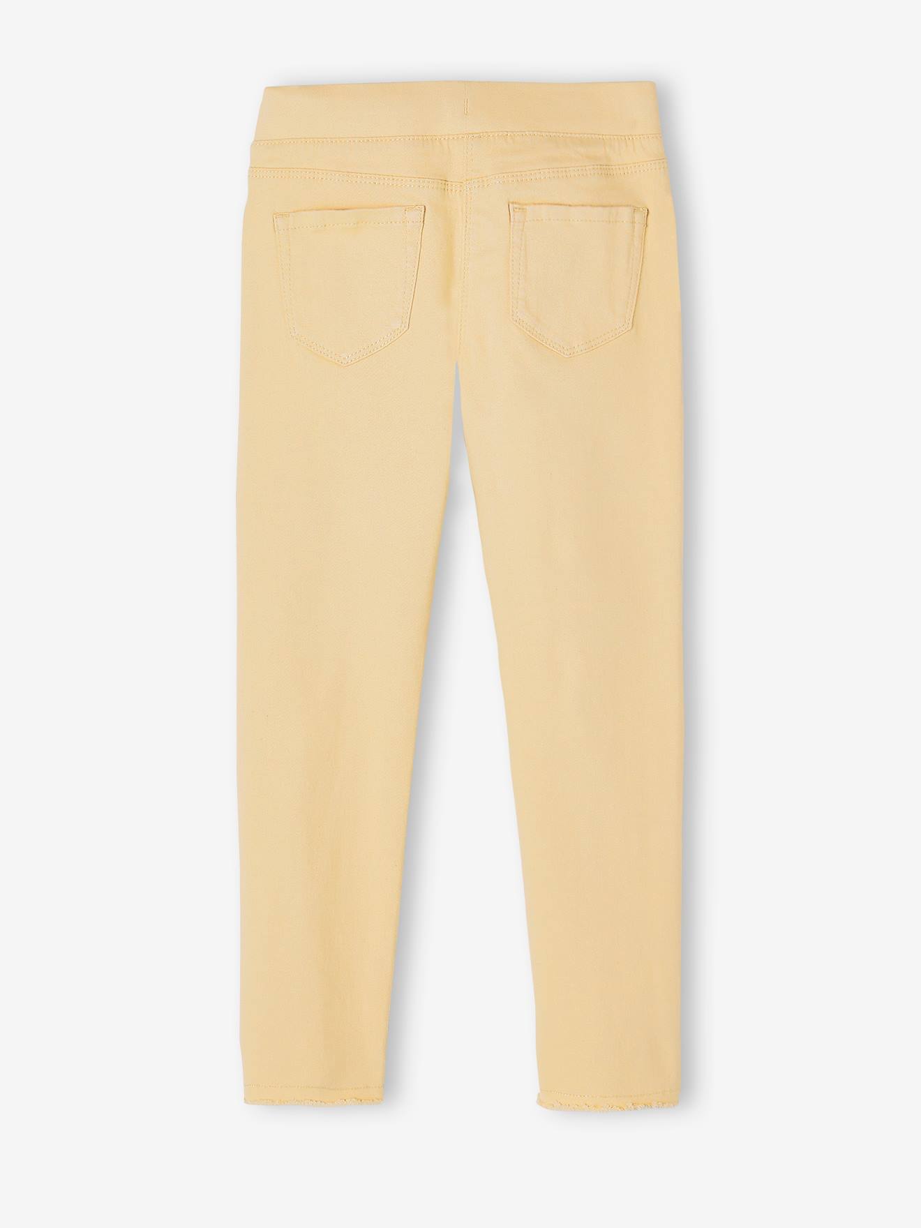 Calças legging coloridas para meninas, cor marrom claro lisa