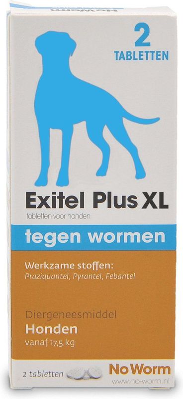 Exil No Worm Ontwormingsmiddel - Grote Hond - 2 Tabletten