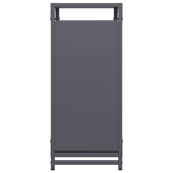 vidaXL Vedstativ antrasitt 44x28x65 cm kaldvalset stål