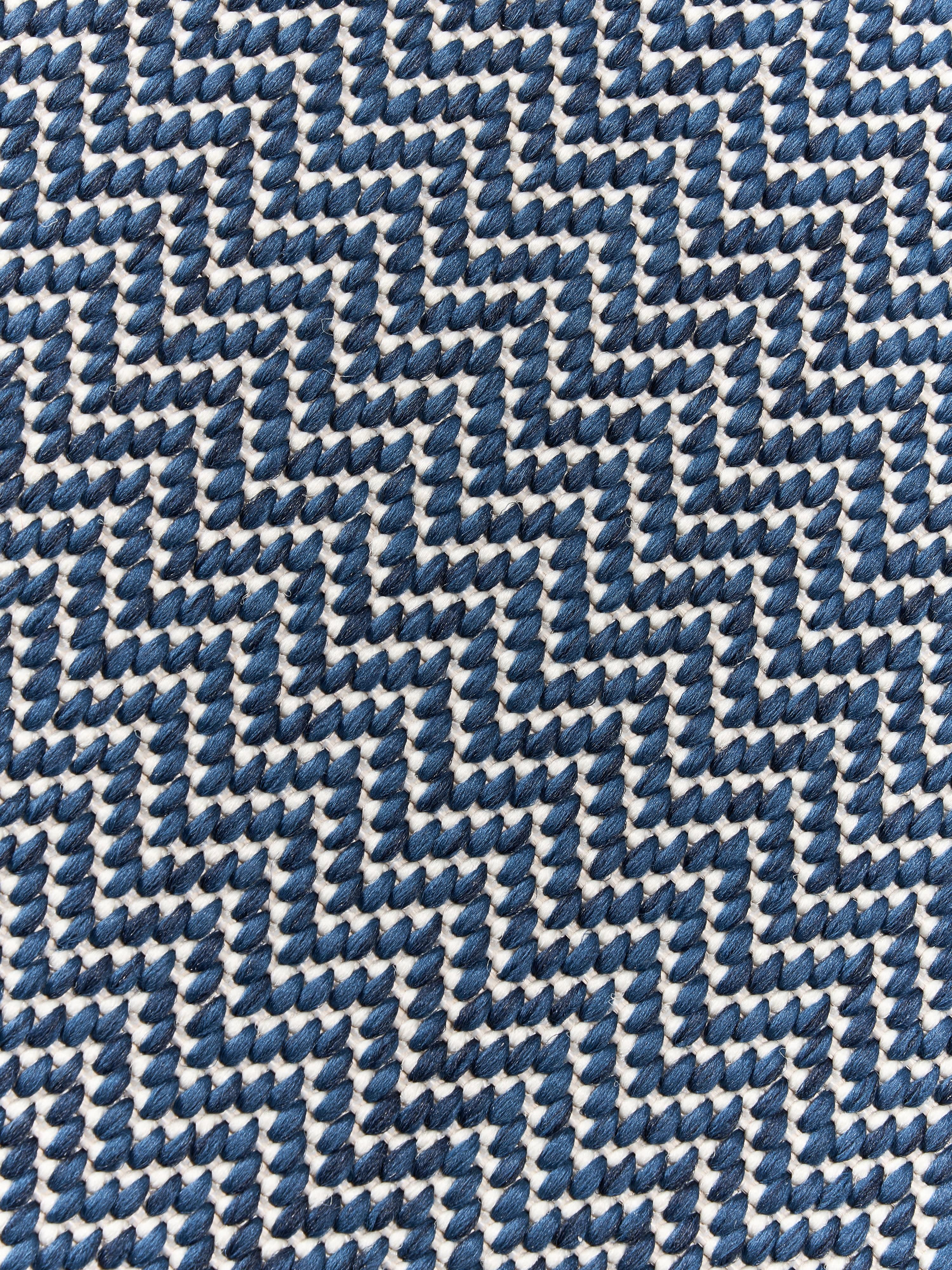 Indoor & outdoor dubbelzijdig vloerkleed Cort met zigzag patroon