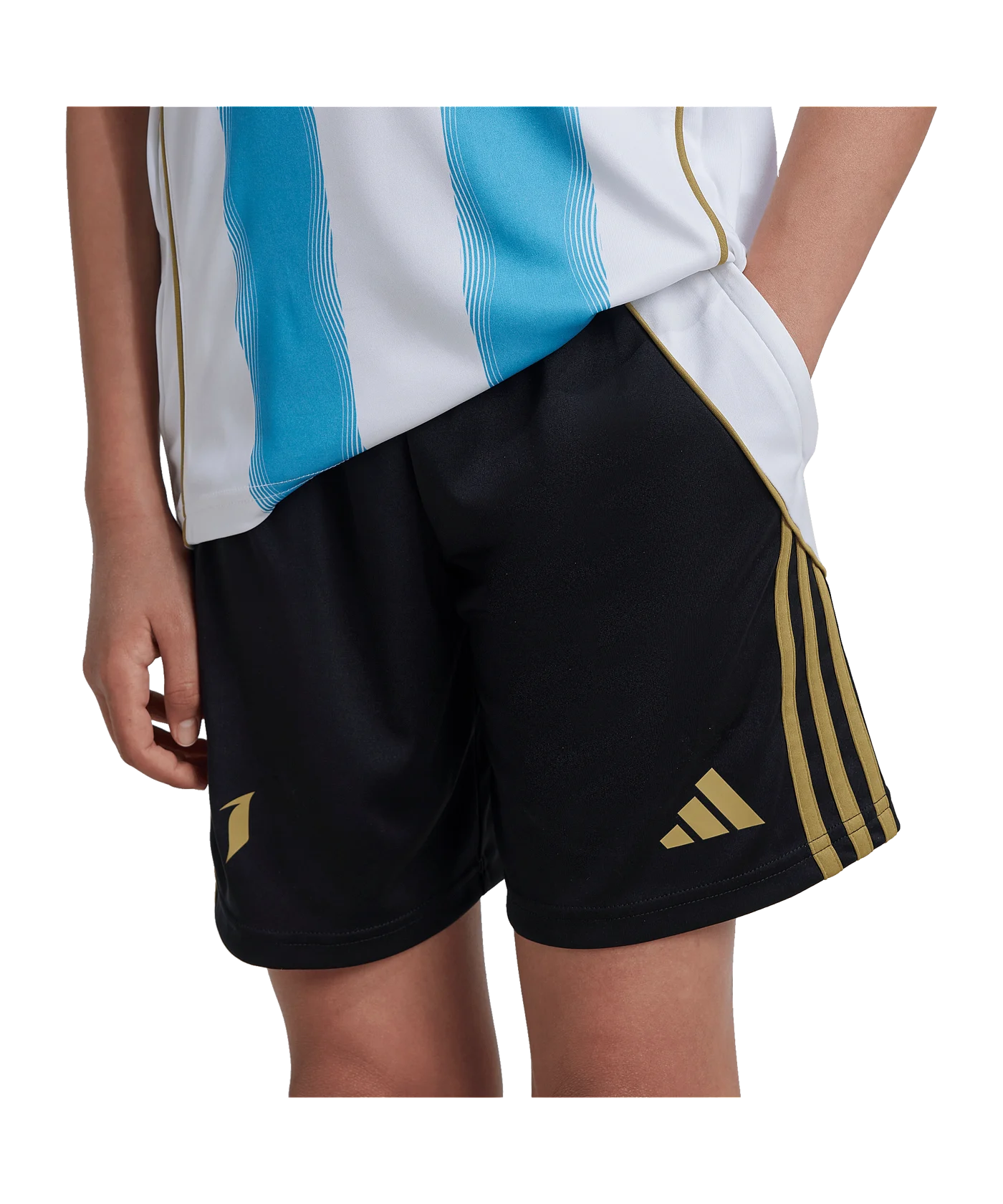 adidas Messi Short Kids Schwarz