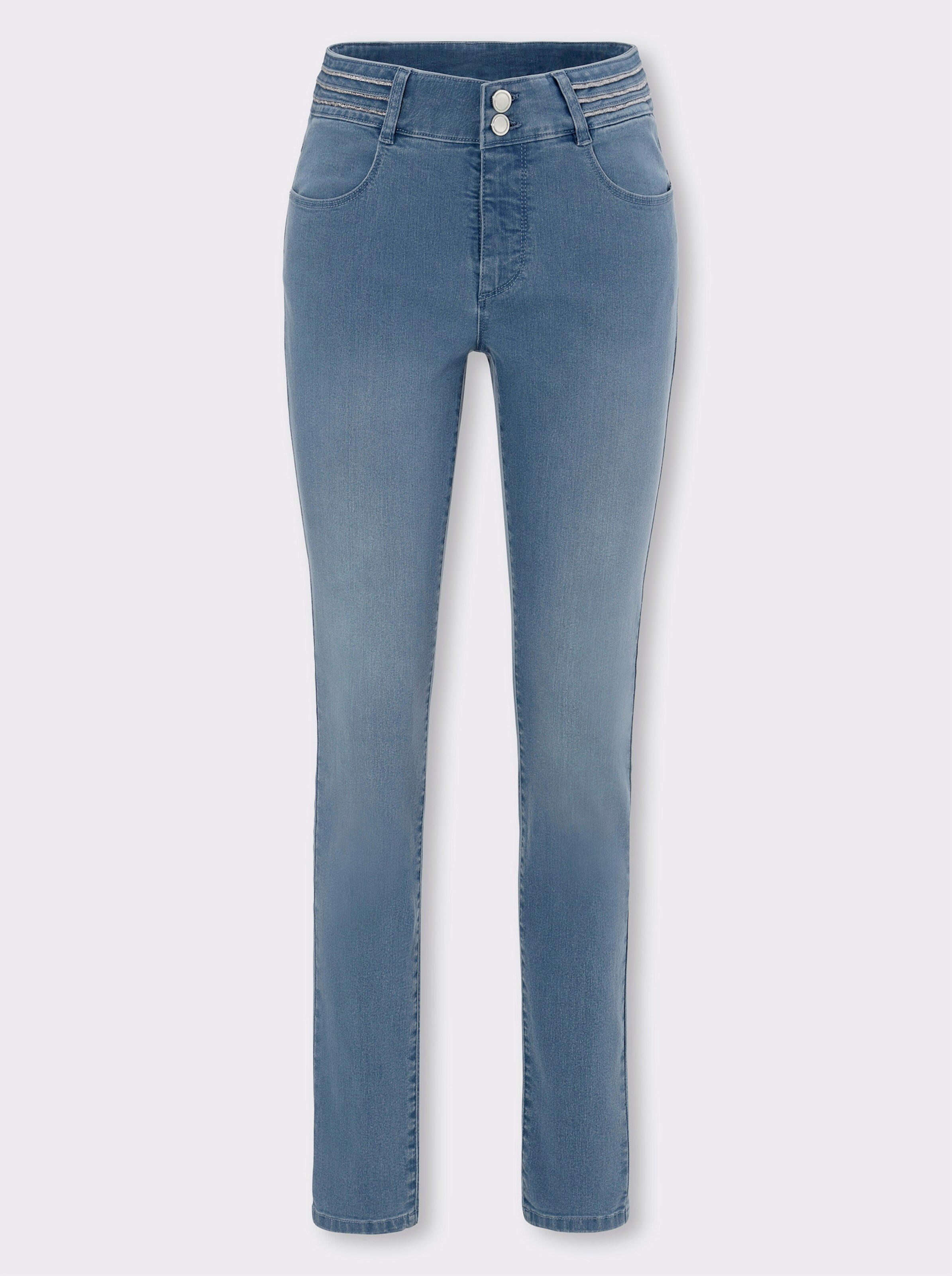 Jeans mit verziertem Bund