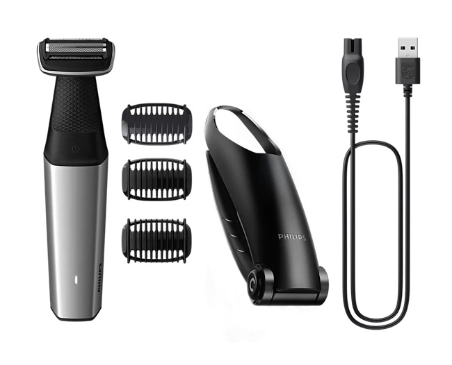 PHILIPS Bodygroom Series 5000 Trimmaufsatz silber/schwarz 3 Stk
