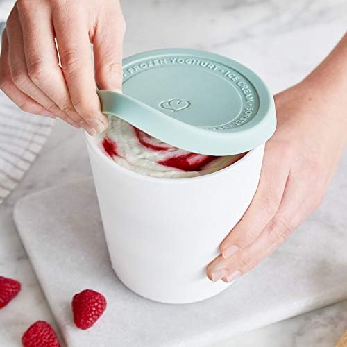 SPRINGLANE Eismaschine Elli 1,2 L mit selbstkühlendem Kompressor 135 W inkl. Aufbewahrungsbehälter 2er-Set, Eiscrememaschine aus Edelstahl mit entnehmbarem Eisbehälter, inkl. Rezeptheft