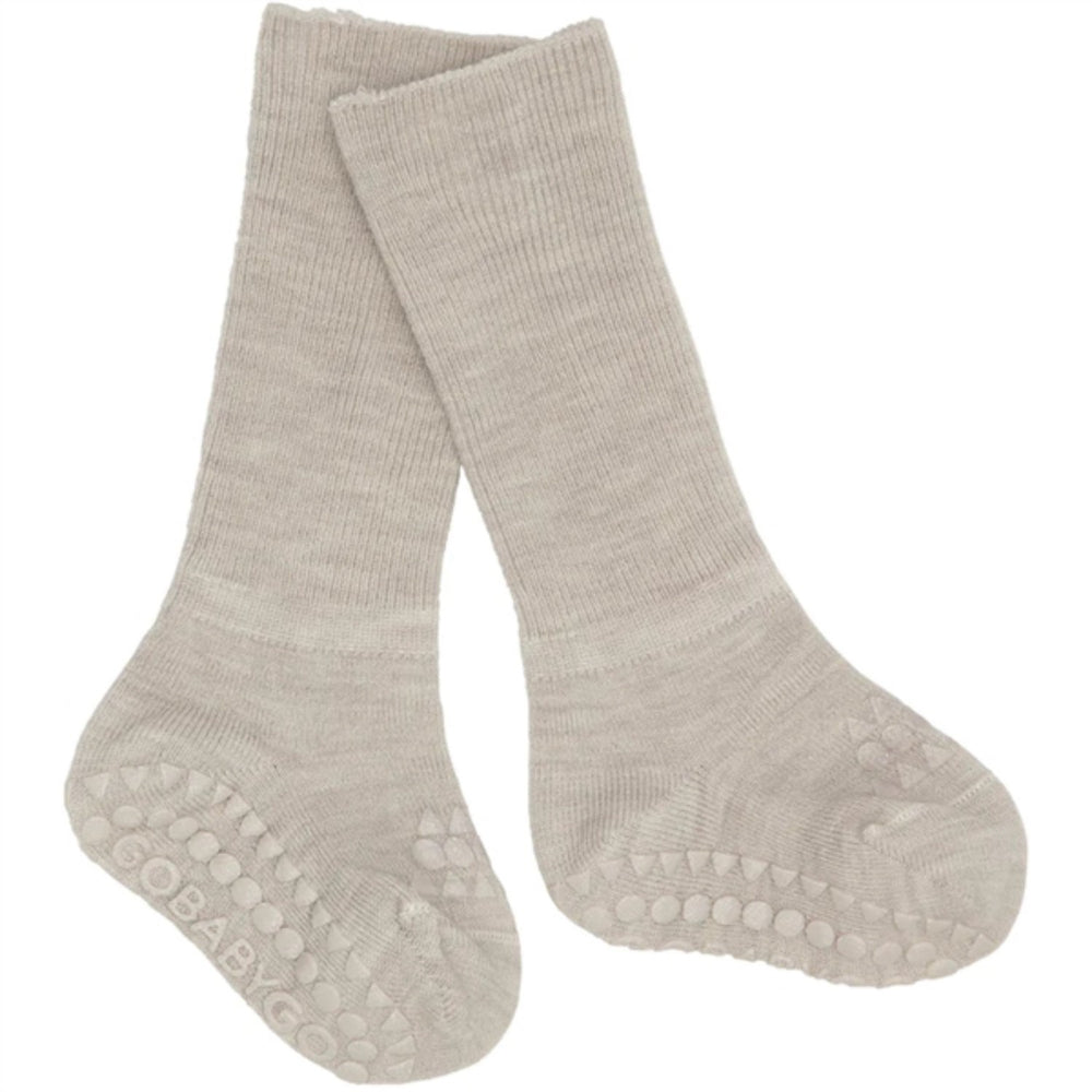 Køb Gobabygo Sand Non-Slip Strømper I Merino Uld