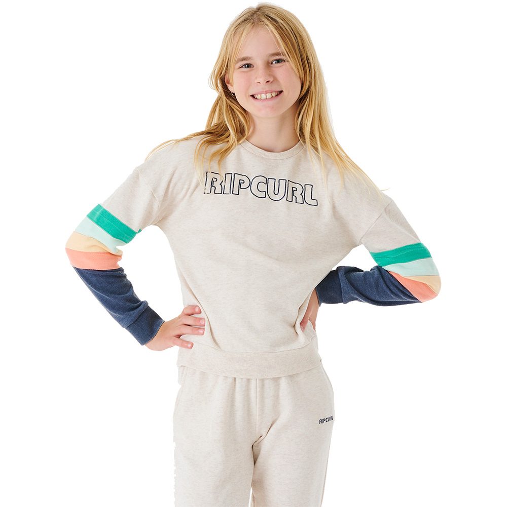 Rip Curl Surf Break Crew Pullover Mädchen oatmeal marle