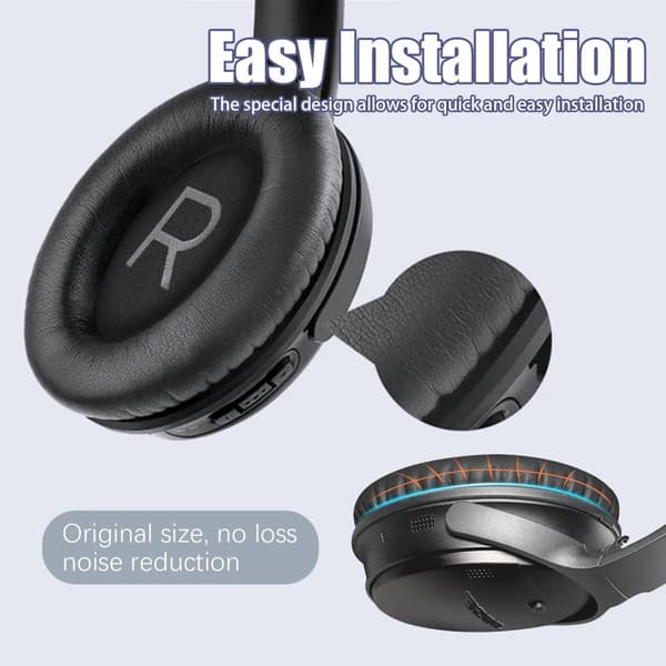 INF Øreputer for Bose QC45 hodetelefoner Svarte
