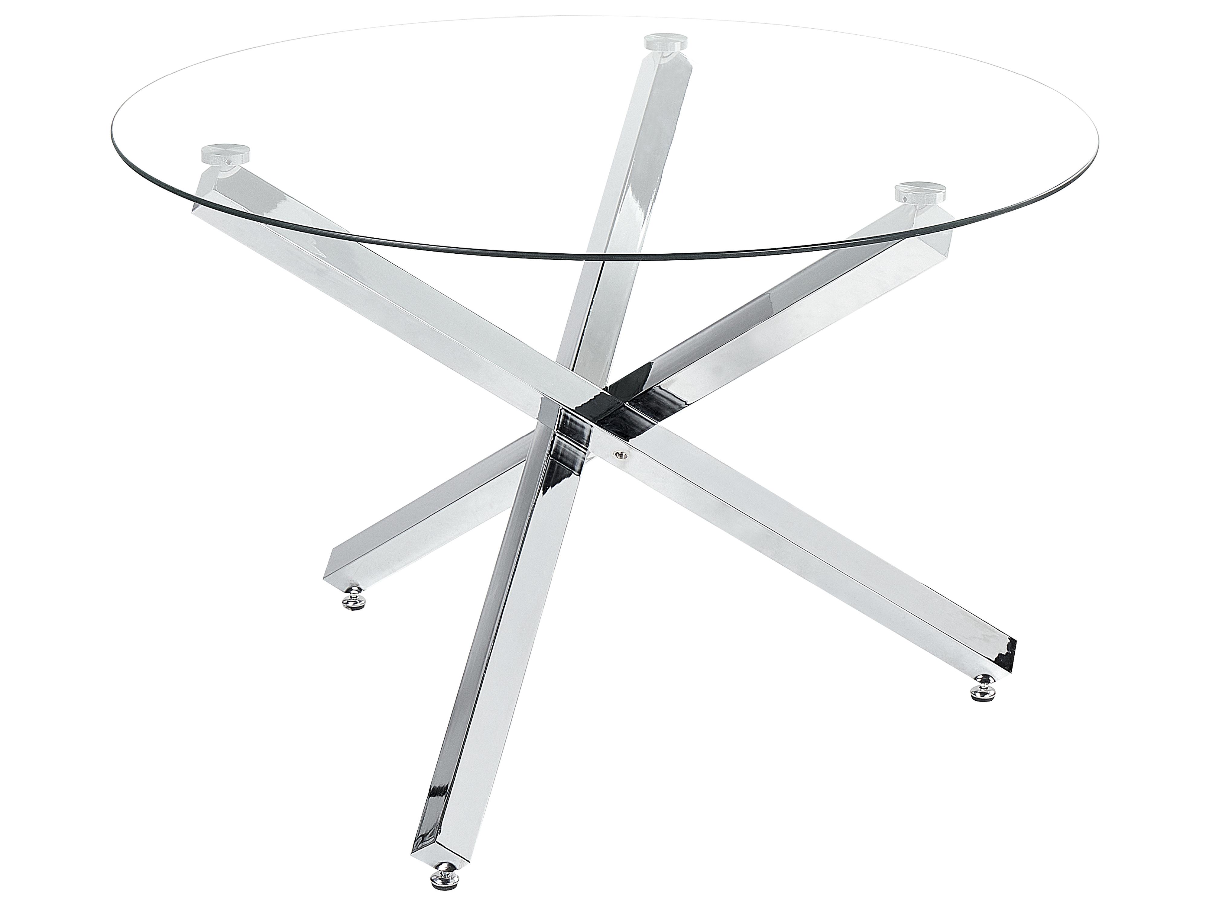 Eettafel BUTLER Zilver 110 cm Veiligheidsglas 110 cm