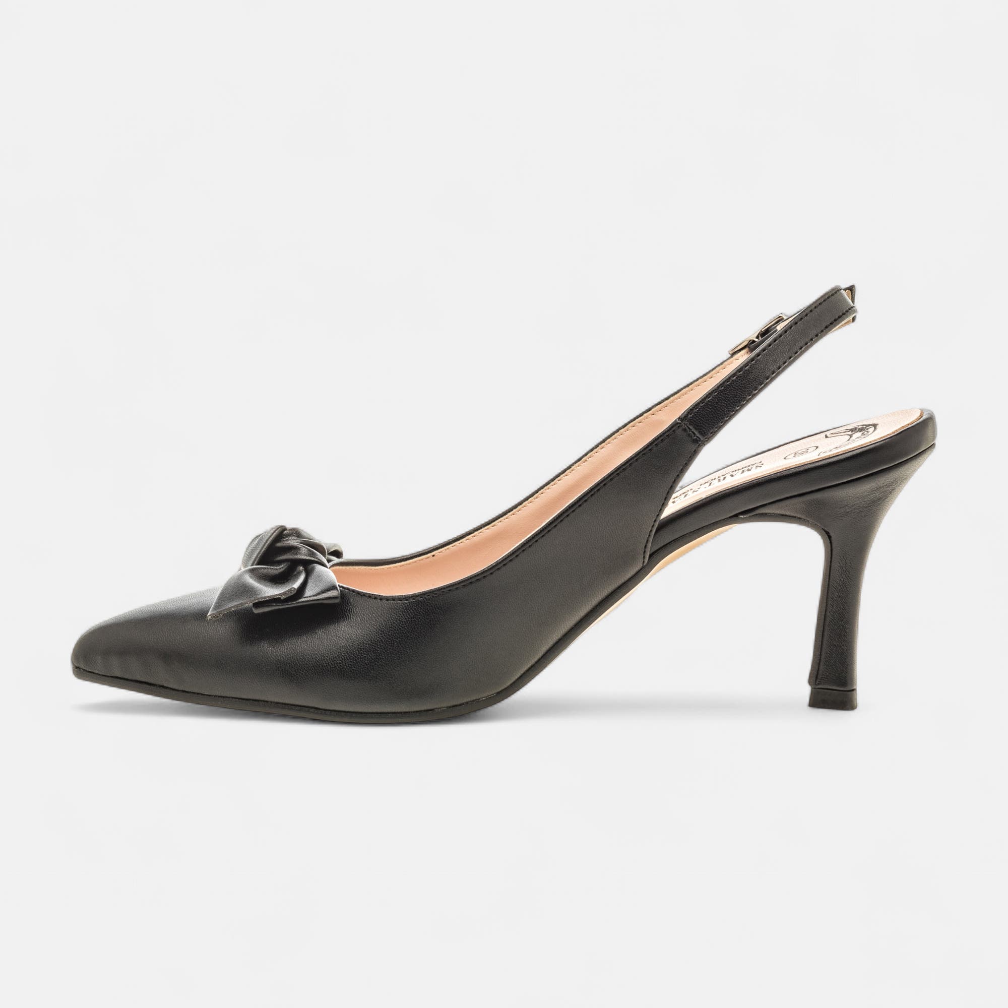 Escarpins avec bride arrière à talon Femme noir