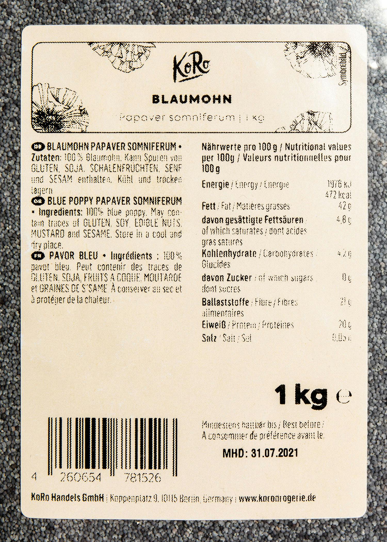 Blaumohn 1 kg
