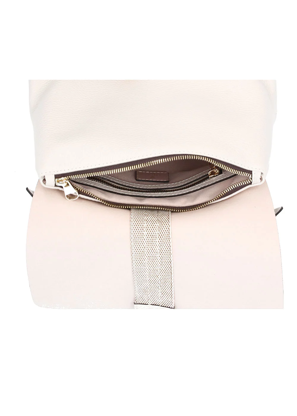 SAC RABAT NATACHA CUIR CREME