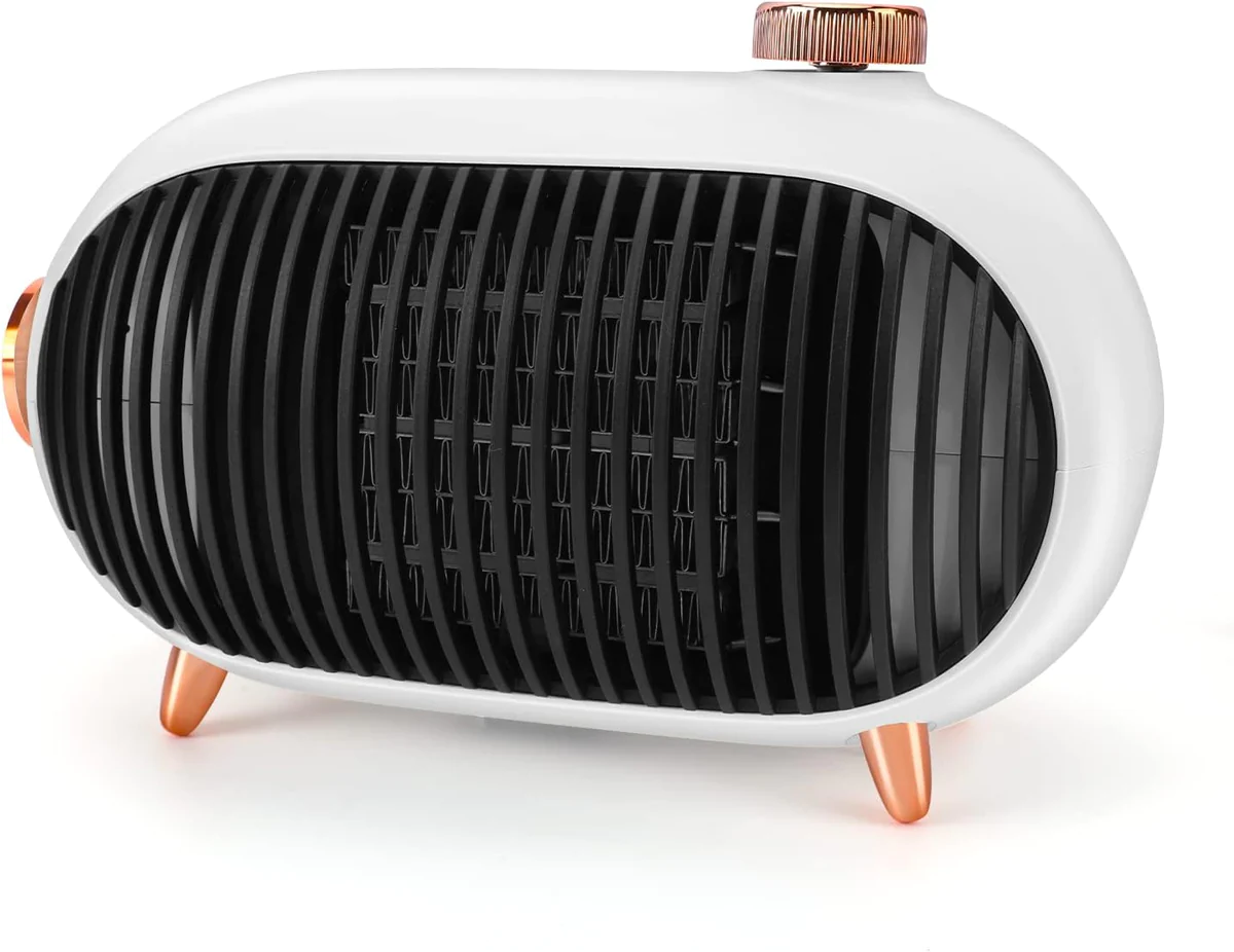 Radiateur Soufflant Céramique avec 3 Réglages 500W 1000W blanc Vendos8