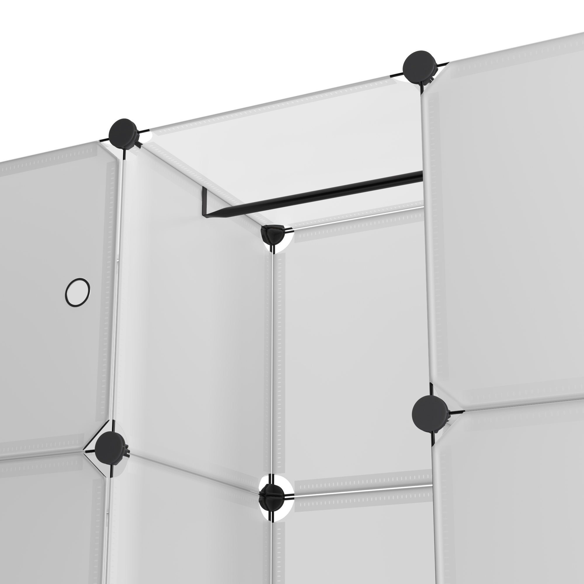 Kleiderschrank Steckregal transparent 12 Boxen
