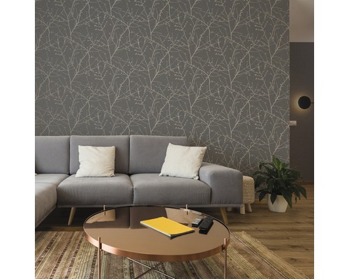 Vliesbehang 108612 Prestige Branches Charcoal