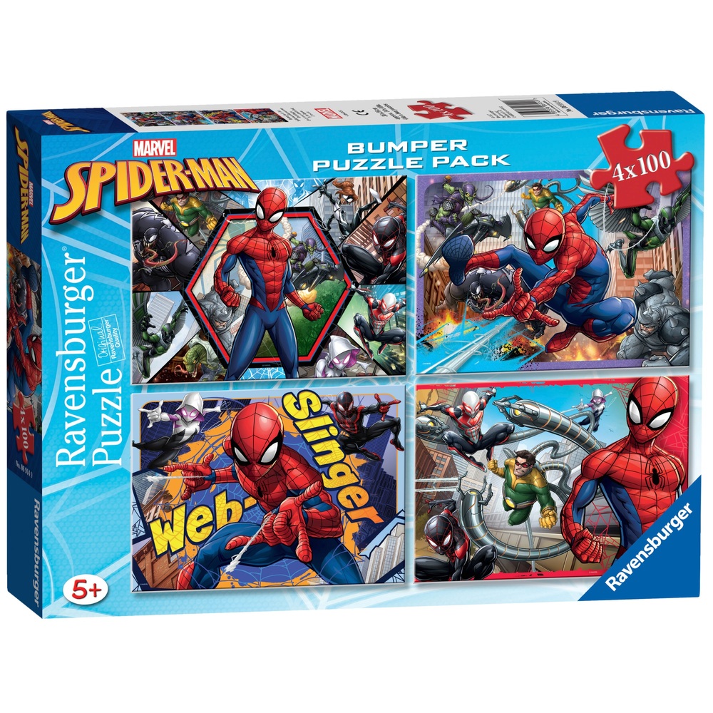 Ravensburger Marvel Spider-Man Bumper Pack 4 x 100-teilige Puzzles