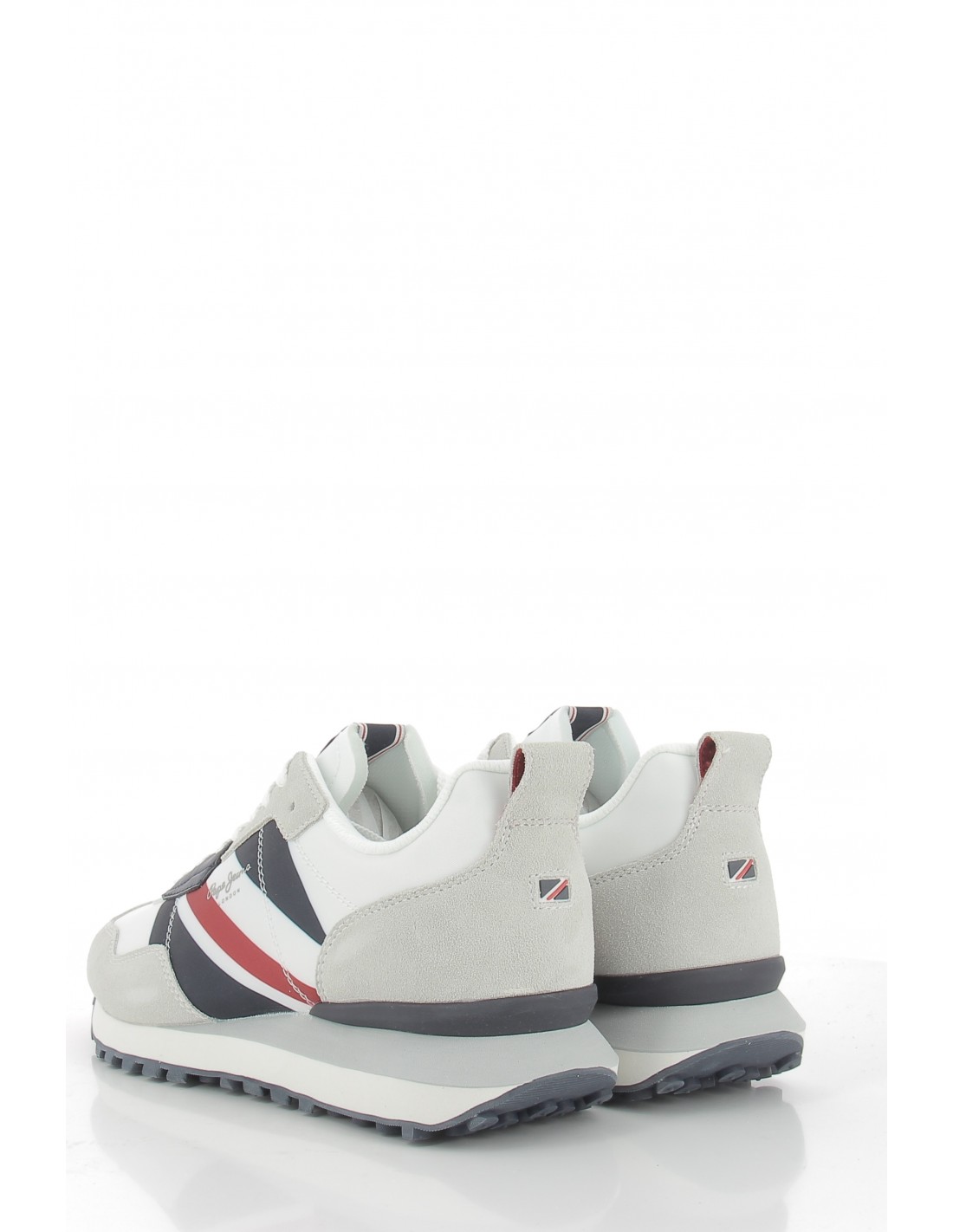 pepe jeans baskets de ville homme foster blanc/gris