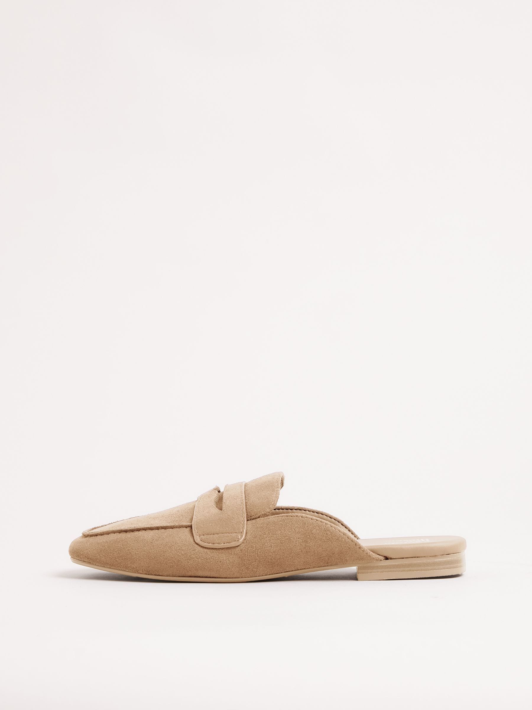 Licht beige - Friends Like These Square Toe Comfort Faux Suede Mule Loafer Shoes