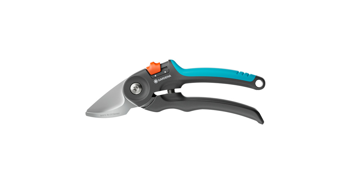 GARDENASnoeischaar PremiumCut voor vers hout met bypass-snede  (Grijs/turquoise, 22 mm snoeidiameter)