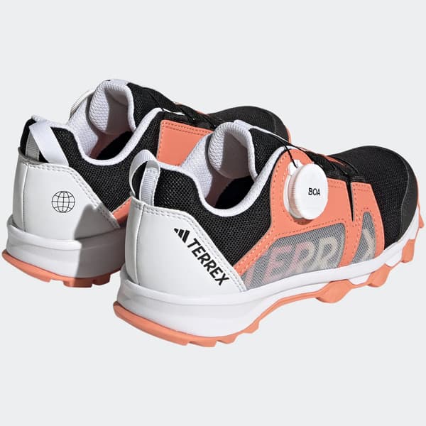 Chaussure trail ADIDAS TERREX AGRAVIC BOA K CORE BLACK/CRYSTAL WHITE/IMPACT ORANGE