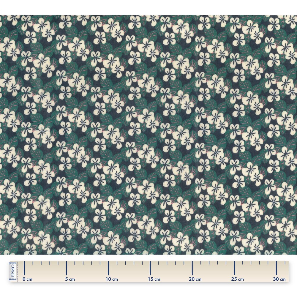 Tissu Enduit Au Mètre Fleurs Nocturne Ex1078