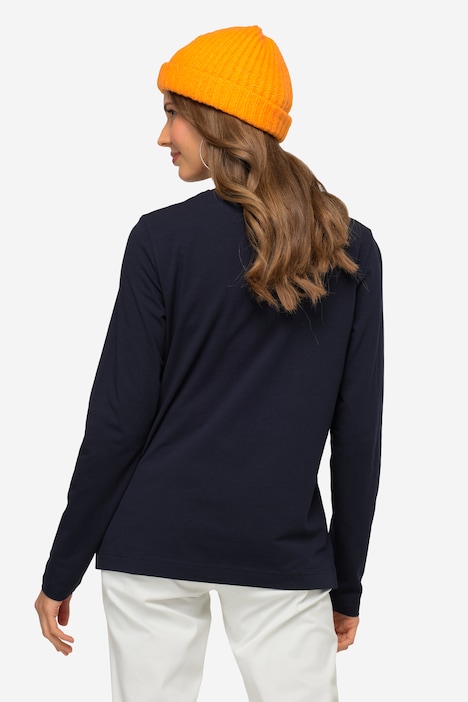 Longsleeve, Statement Stickerei, Rundhals, Langarm