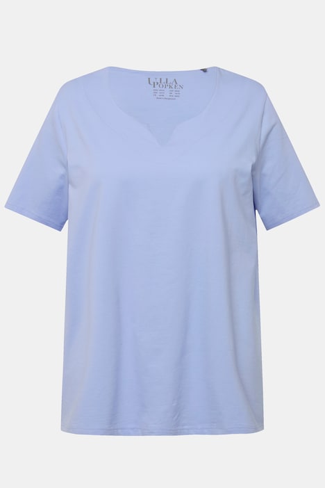 T-Shirt, A-Linie, Tunika-Ausschnitt, Halbarm