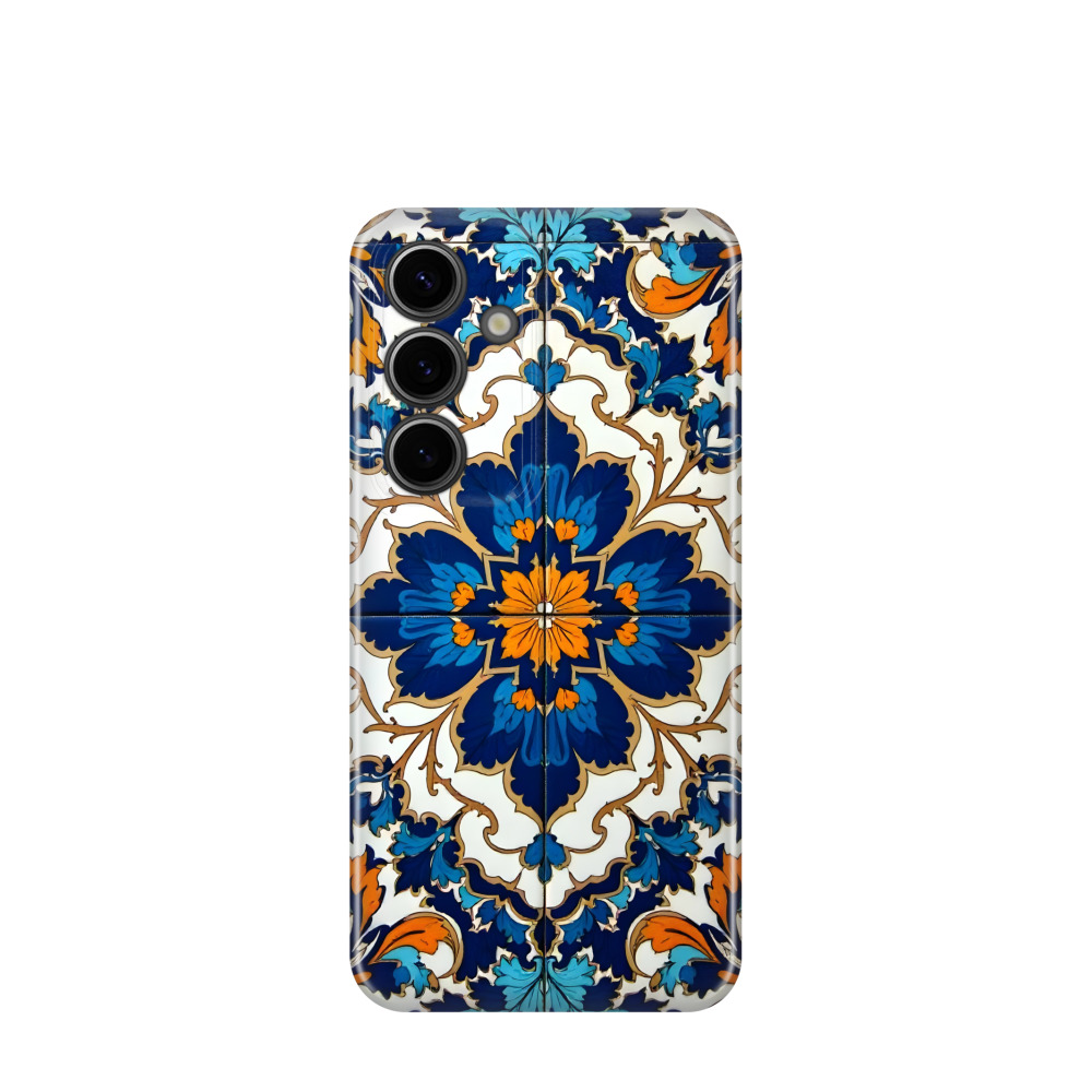 Samsung Galaxy S24 Kunststoff Hülle Majolika Royale - Blau