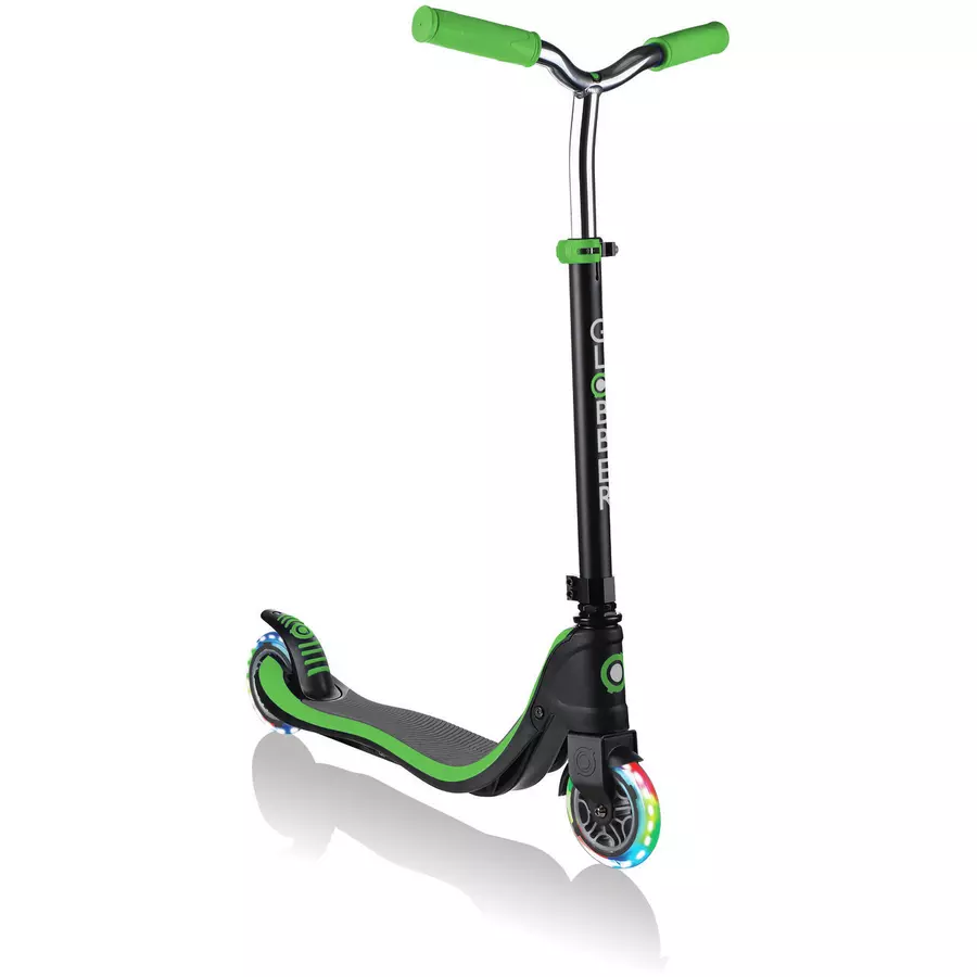 GLOBBER Scooter FLOW 125 LIGHTS lime grün, mit Leuchtrollen