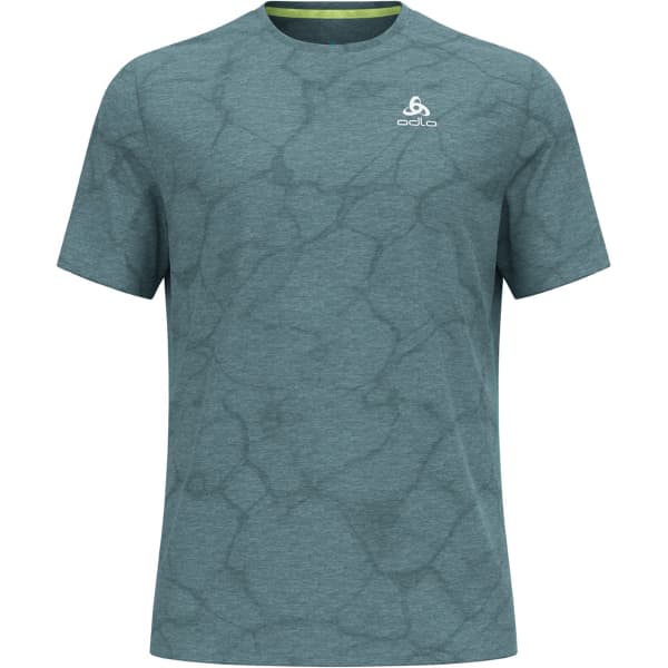 T-shirt running ODLO ZEROWEIGHT ENGINEERED CHILL-TEC CREW NECK S/S DARK SLATE MELANGE