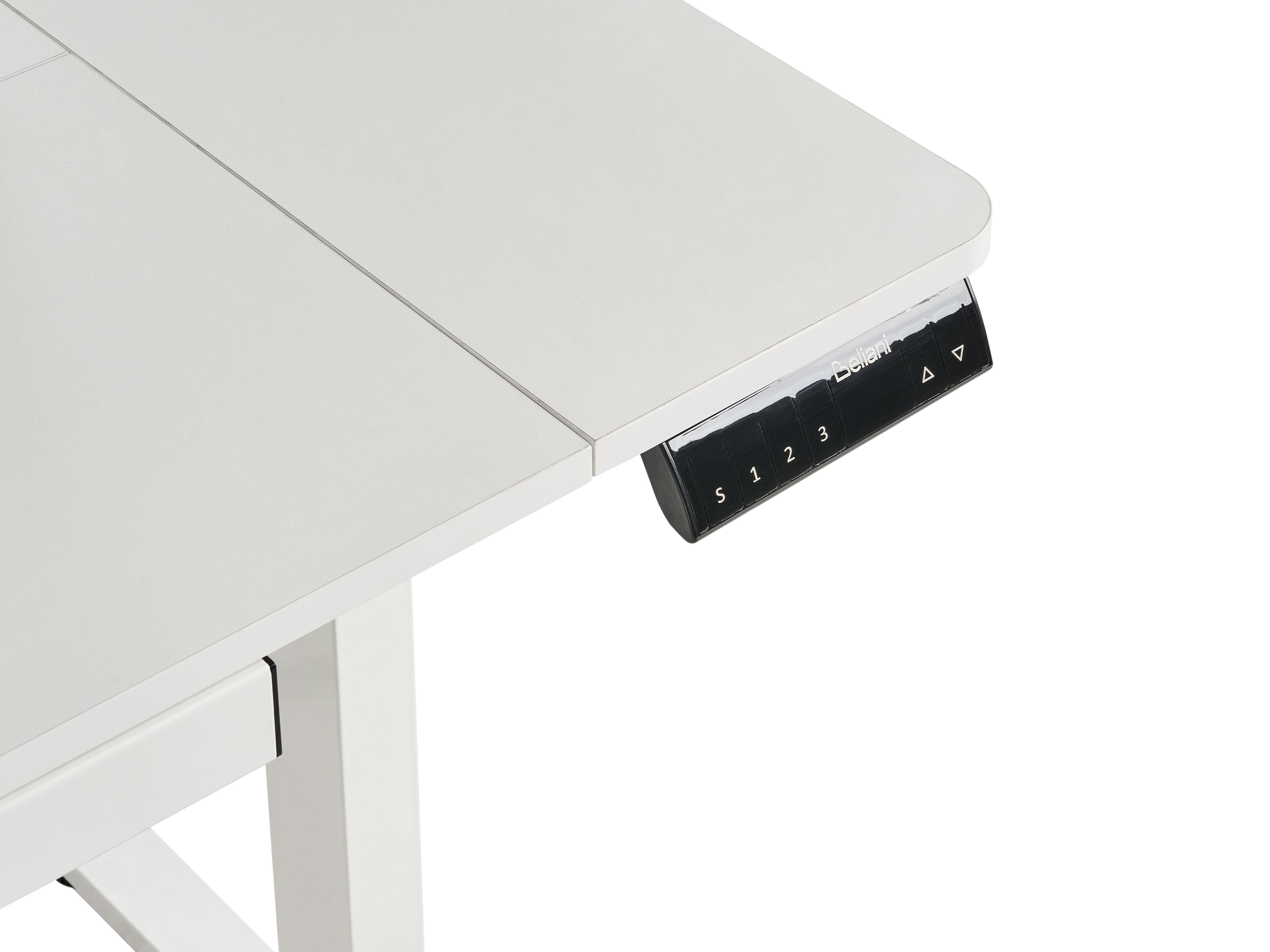 Elektrisch verstelbaar sta-bureau LUCAMA Wit 120 cm 60 cm met USB-poort
