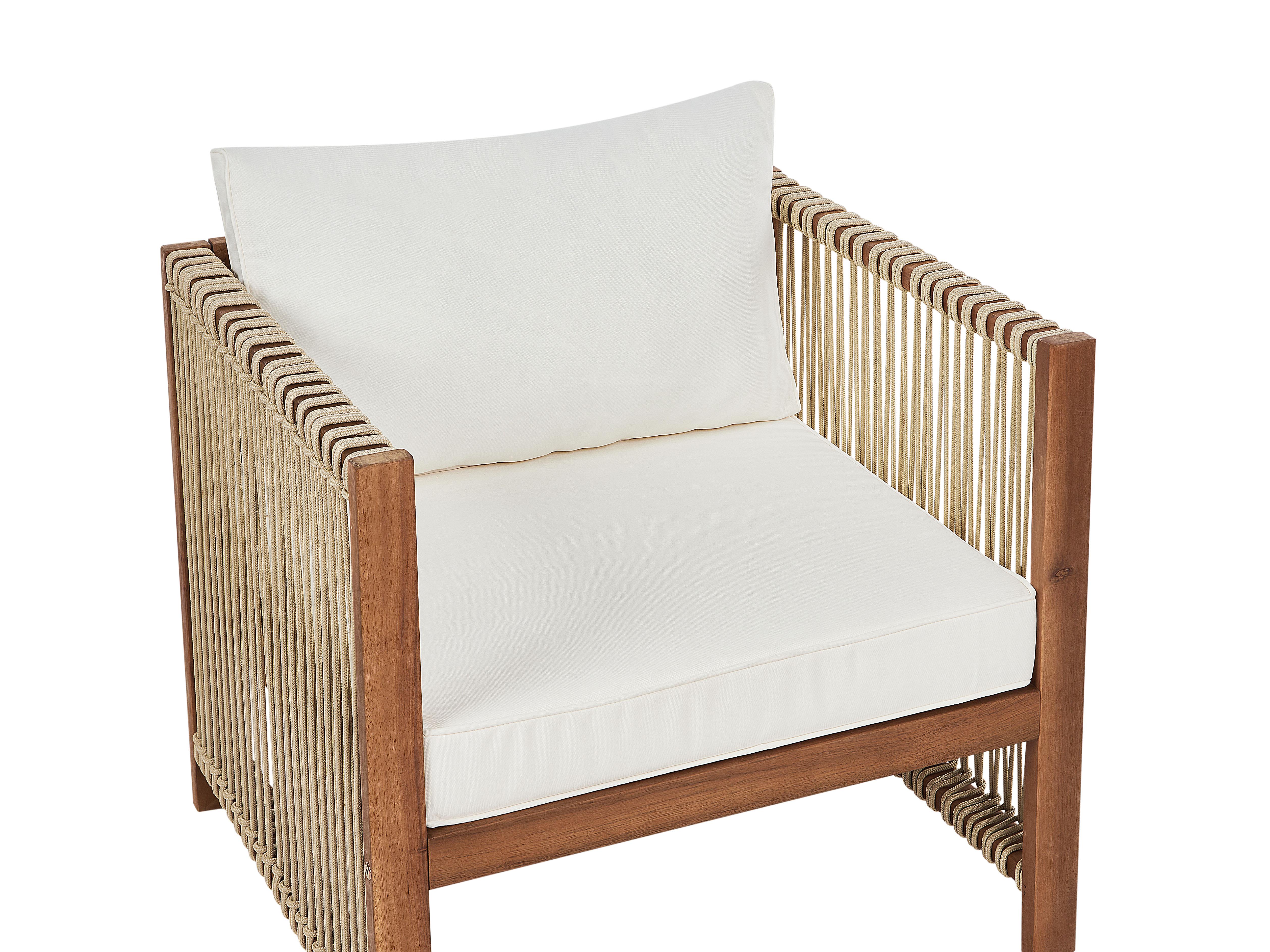 Loungeset met tafel 4-zits ANTRIA Acaciahout Beige